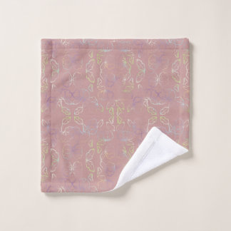 Peony, Pink Wash Cloth