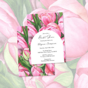 Peony roses greenery Floral Bridal Shower Invitation