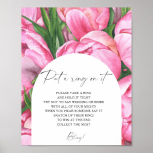 Peony roses - spring put a ring on it game poster