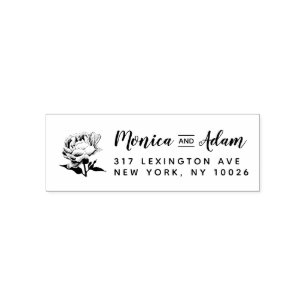 Peony Self Inking Return Address Stamp
