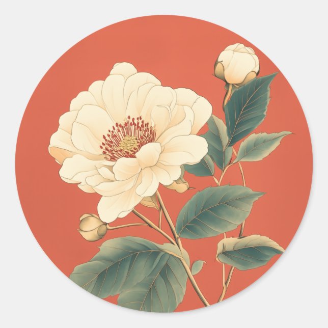 Peony Serenity Sticker (Front)