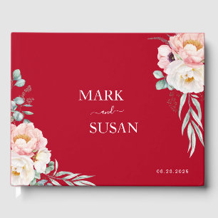 Peony Traditional Chinese Wedding (RED) Guest Book