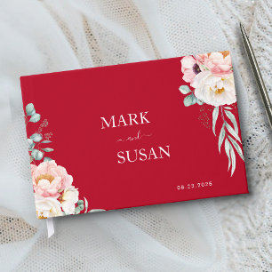 Peony Traditional Chinese Wedding (RED) Guest Book