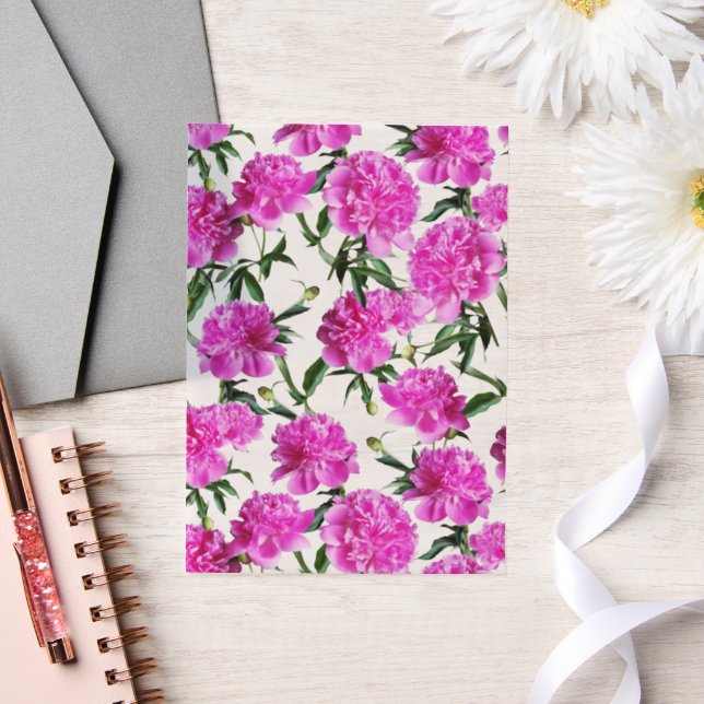 Peony. Vellum Invitations (Wedding)