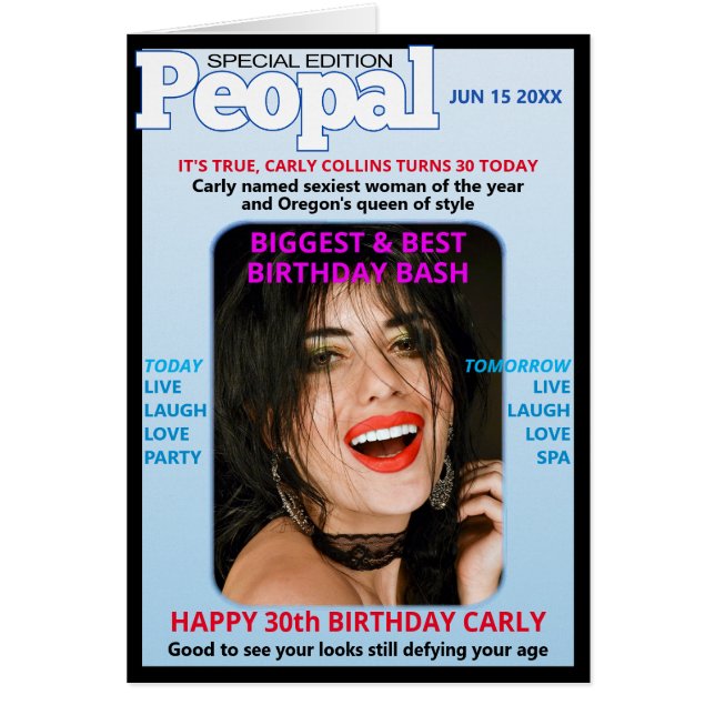 Peopal Mag Parody-Birthday-Upload Photo-Modern-Fun (Front)