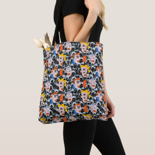 People and faces. PAF2501. Black BG Tote Bag