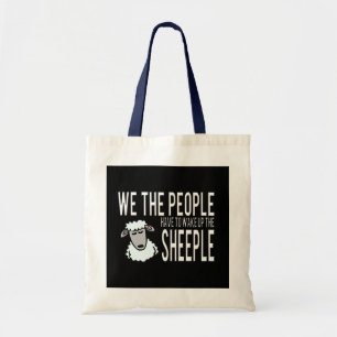 People and Sheeple - Political Humour Tote Bag