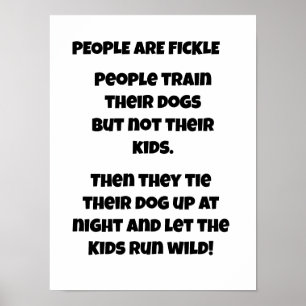 PEOPLE ARE FICKLE POSTER