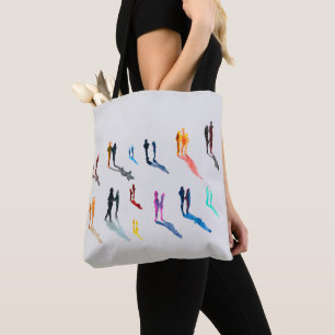 People art watercolor fine art tote bag