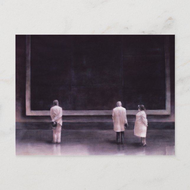 People at an Exhibition 1990 Postcard (Front)