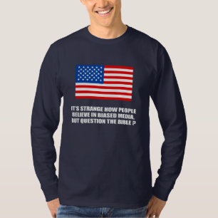 People believe in biased media but question the bi T-Shirt