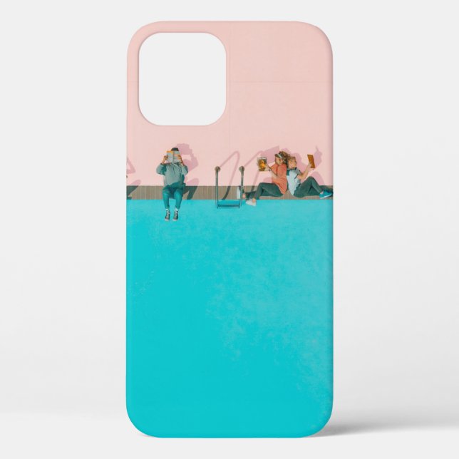 People beside pool illustration Case-Mate iPhone case (Back)