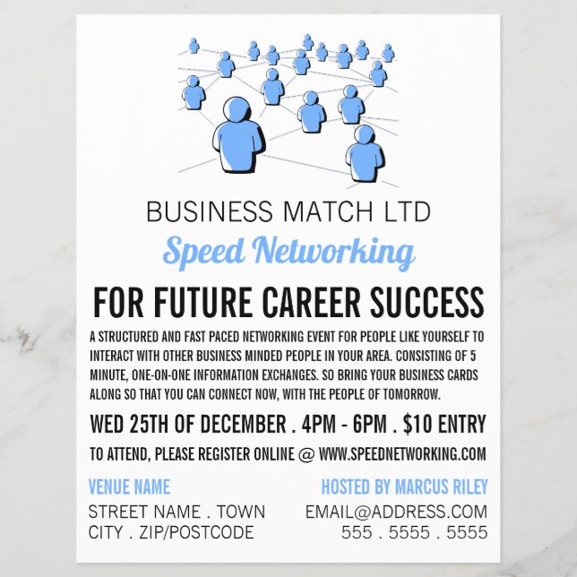 People Connect, Speed Networking Event Advertising Flyer (Front)