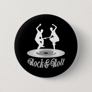 People dancing Rock and roll 6 Cm Round Badge