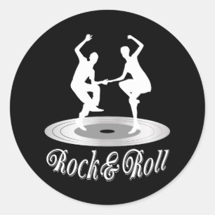 People dancing Rock and roll Classic Round Sticker