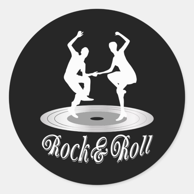 People dancing Rock and roll Classic Round Sticker (Front)