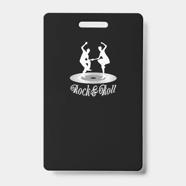 People dancing Rock and roll ID Badge (Front)