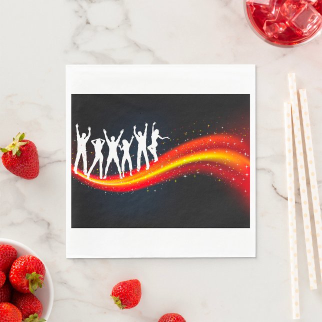 People Dancing Silhouettes Paper Napkins (Creator Uploaded)