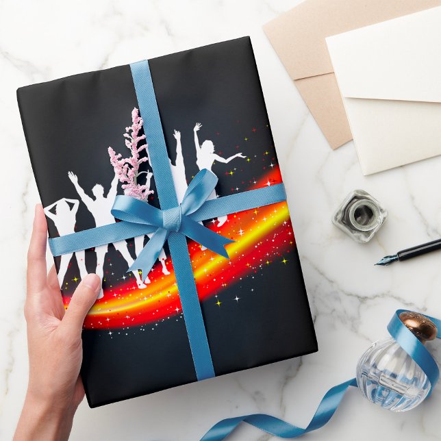 People Dancing Silhouettes Wrapping Paper (Creator Uploaded)