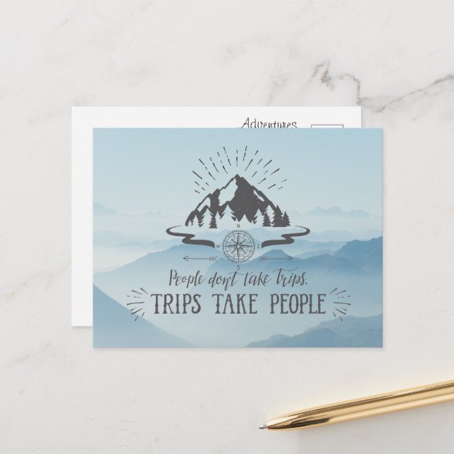 People Don’t Take Trips Postcard (Front/Back In Situ)