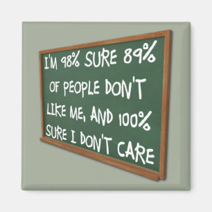 People Don't Like Me I Don't Care Funny Magnet