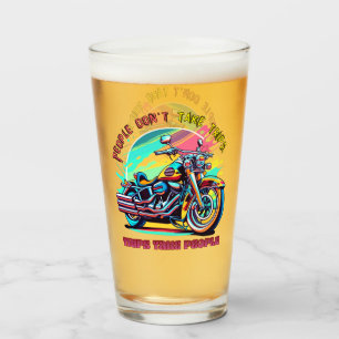 People Don't Take Trips: Vintage Retro Style Bike Glass