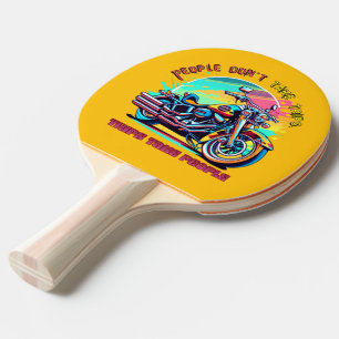 People Don't Take Trips: Vintage Retro Style Bike Ping Pong Paddle