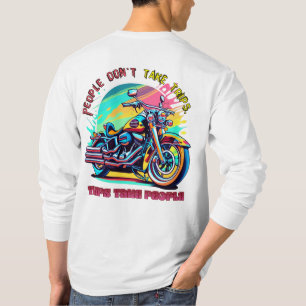 People Don't Take Trips: Vintage Retro Style Bike T-Shirt