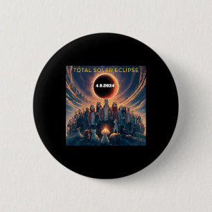 People Eclipse Gles Total Solar Eclipse 2024 6 Cm Round Badge