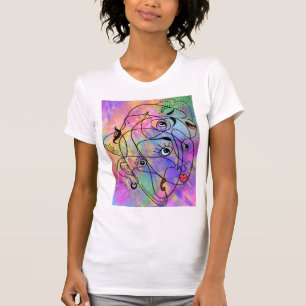 People Face T-Shirt Art Style Painting