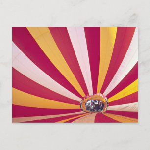 People filling a hot air balloon, Fort Collins, Postcard