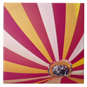People filling a hot air balloon, Fort Collins, Tile