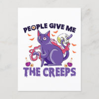 People Gives me the Creeps Spooky Cat Halloween