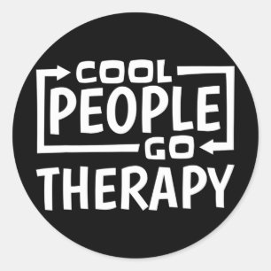 People Go Therapy Mental Health Suicide Awareness  Classic Round Sticker