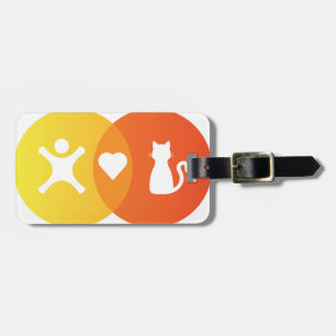 People Heart Cats Venn diagram Luggage Tag