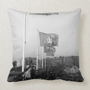 People in Bleachers Cushion
