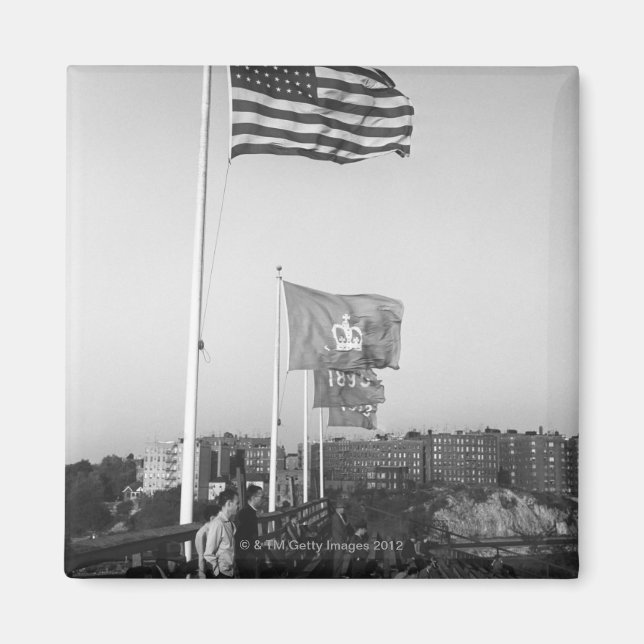 People in Bleachers Magnet (Front)