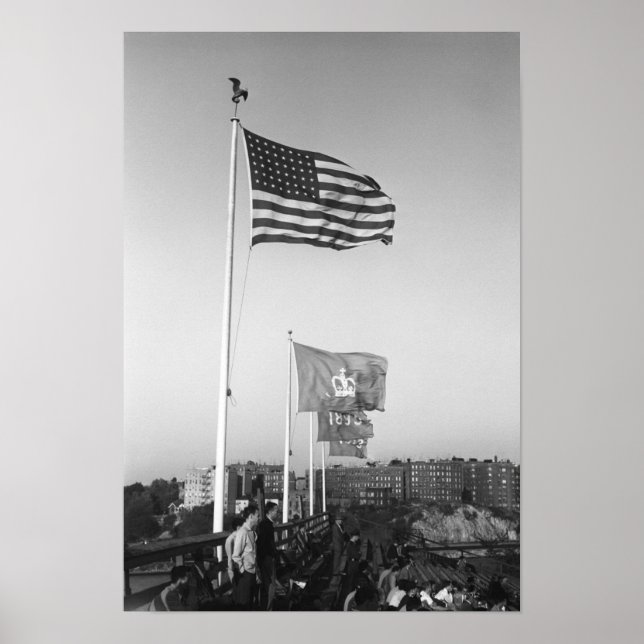 People in Bleachers Poster (Front)