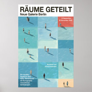 People in Grid Spaces Poster - Modern German