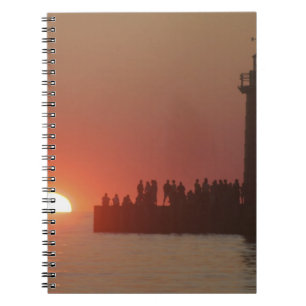 People lighthouse sunset silhouette at South Notebook