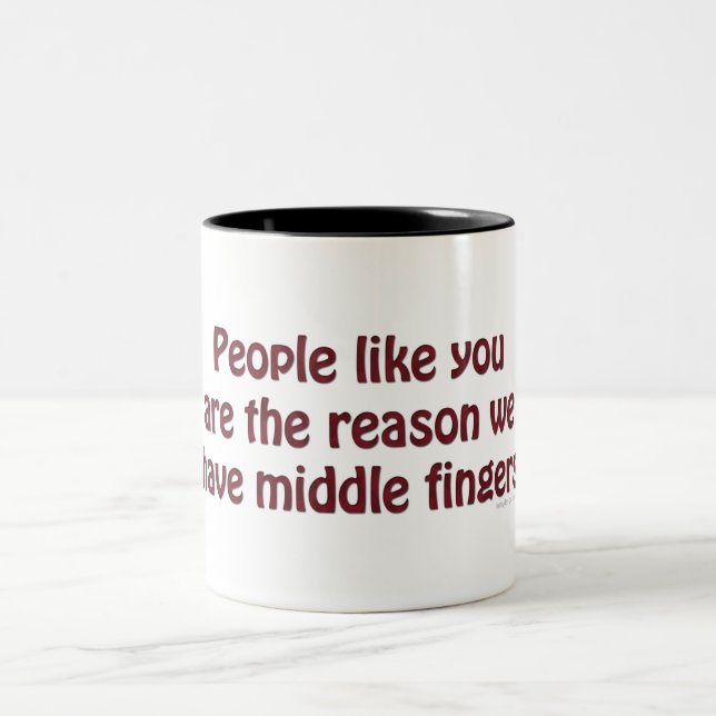 People Like You Fingers Two-Tone Coffee Mug (Center)