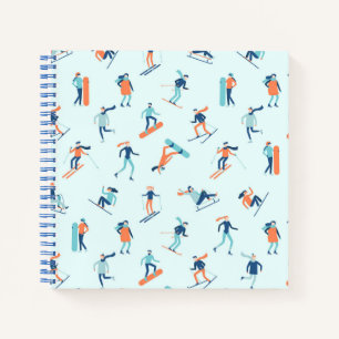 People Moving in the Winter Pattern Notebook