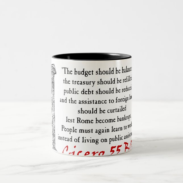 People Must Work - Cicero Two-Tone Coffee Mug (Center)