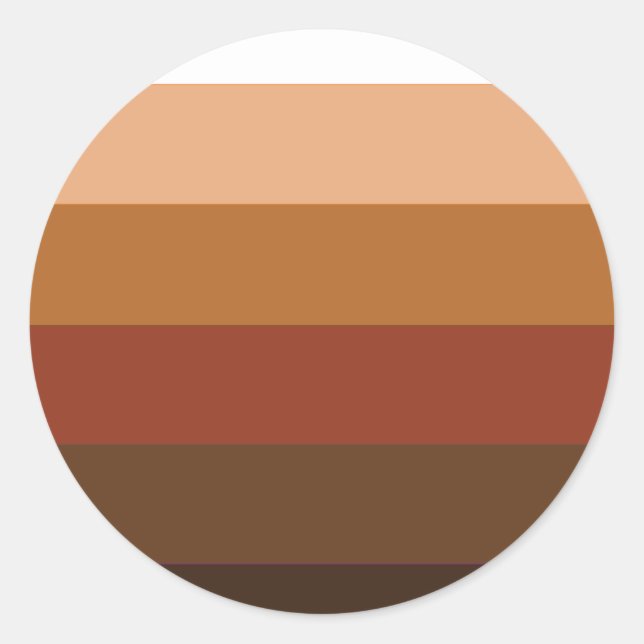 People of Colour (POC) Pride Flag Stripes Classic Round Sticker (Front)