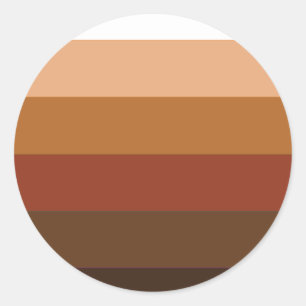 People of Colour (POC) Pride Flag Stripes Classic Round Sticker