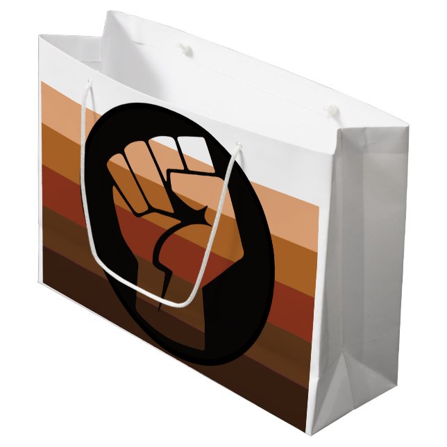 People of Colour (POC) Pride Large Gift Bag (Front Angled)