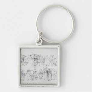 People of Various Occupations Key Ring