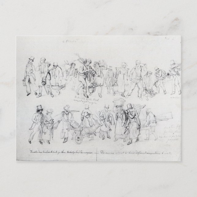 People of Various Occupations Postcard (Front)