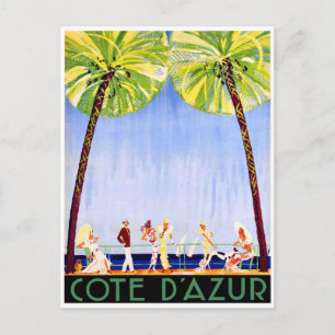 People on French riviera, France Postcard