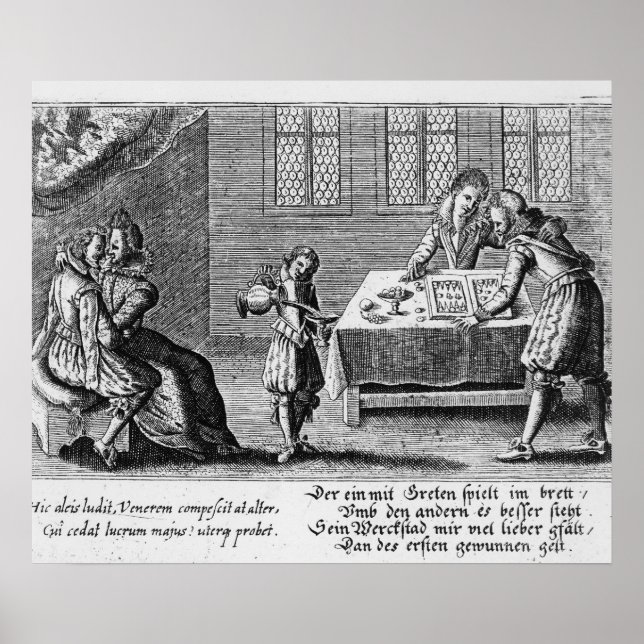 People Playing Backgammon Poster (Front)